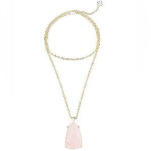 Kendra Scott Sandra Necklace in Rose Quartz